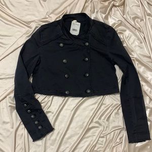 Free People Crop  Military Jacket | Cropp Grey Jacket Size Small